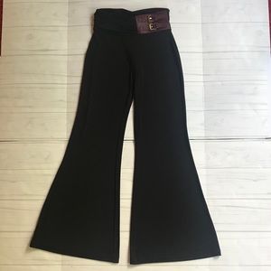 Marciano extra wide leg double buckle pants - S